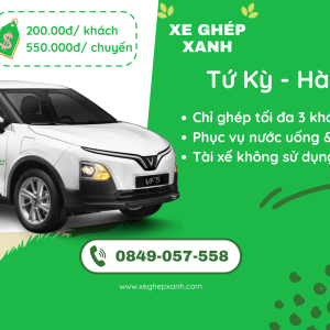Xe ghép Tứ Kỳ Hà Nội chỉ ghép 3 khách 1 chuyến