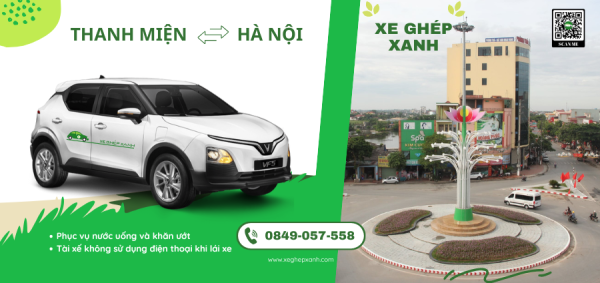 Bao xe tiện chuyến Thanh Miện - Hà Nội xe điện Vinfast VF5