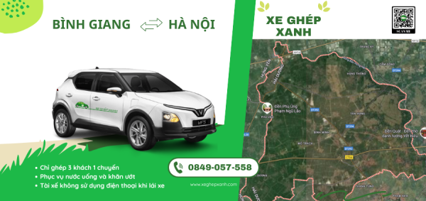 Giá xe ghép tiện chuyến Bình Giang – Hà Nội đón tại nhà ( chỉ từ 150k)